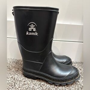 Kamik Kids Black Waterproof Rain Boots 13c